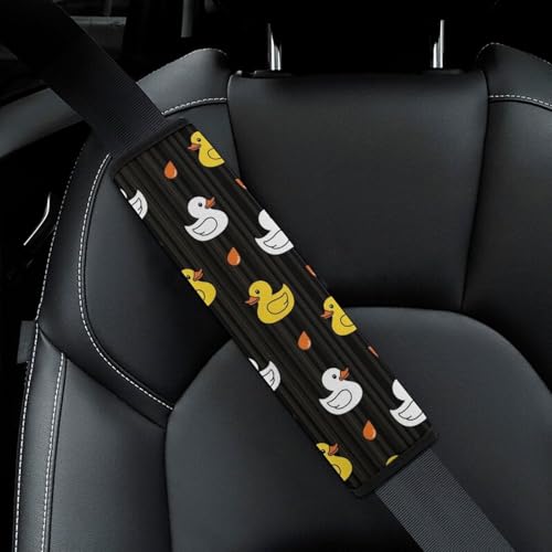 Soft Padded Seat Belt Shoulder Pad for Elderly Support, Stroller Pushchair High Chair, 2 Pack Yellow White Cute Rubber Duck Shoulder Harness Cover Neck and Shoulder Support - color: Pattern 1258