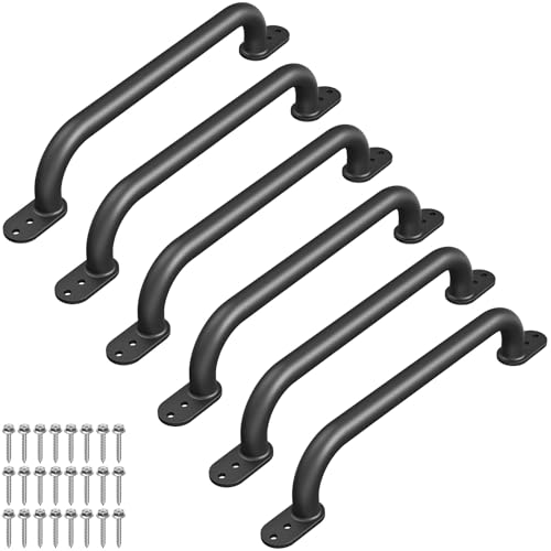 Dolibest 6 Pack 17-Inch Safety Handle, Heavy Duty Metal Safety Playground Handles, Indoor Monkey Bars, Playset Grab Handles for Kids Playhouse, Climbing Frame, Treehouse, Swing Set Accessories -Black - color: D:Black-17 Inch-6pcs