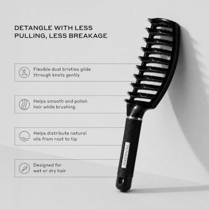 Zenagen Zen Brush | Detangles, Reduces Hair Breakage - color: Black