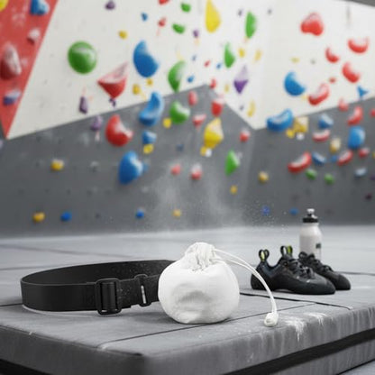 Climbing Chalk Bag with Adjustable Waist Belt, Durable Polyester Pouch for Bouldering & Rock Climbing