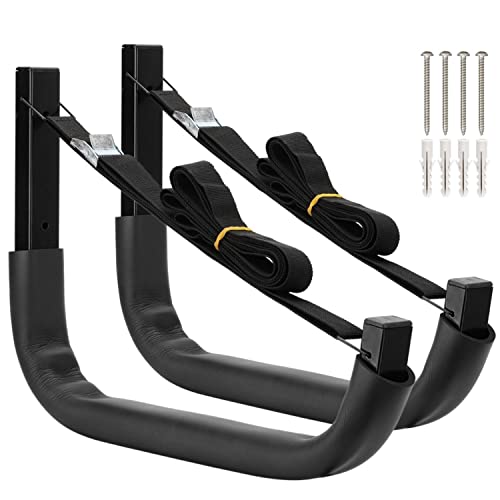 Kayak Storage Racks, Canoes Garage Storage Hooks, Wall Mount Surfboard Hangers and Stand-Up Paddle Board Holder - size: 15.5In-2 Pack