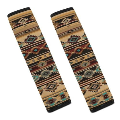 Soft Padded Seat Belt Shoulder Pad for Elderly Support, Stroller Pushchair High Chair, 2 Pack Southwestern Aztec Shoulder Harness Cover Neck and Shoulder Support - color: Pattern 1096