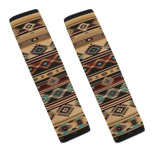 Soft Padded Seat Belt Shoulder Pad for Elderly Support, Stroller Pushchair High Chair, 2 Pack Southwestern Aztec Shoulder Harness Cover Neck and Shoulder Support - color: Pattern 1096