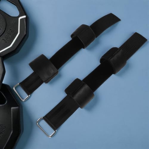 Toyvian Heavy Duty Dual Foot Training Feature Dumbbell Loading Straps Adjustable 1 Pair Nylon Arm Workout Straps for Pullups Strength Training