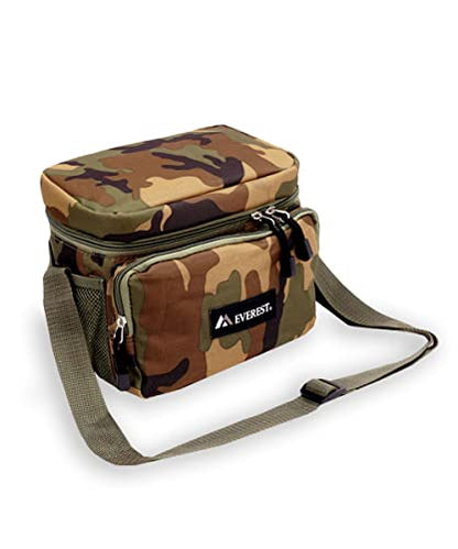 Everest Cooler/Lunch Pattern Bag, Woodland Camo, One Size,CB6P-CAMO - color: Woodland Camo
