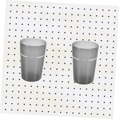 ABOOFAN 6pcs Plate Hook Peg Hooks Tool Rack Hole Mounted Hanging Board Accessories Crib Iron Silver - size: 11.50X8.60X3.00CM