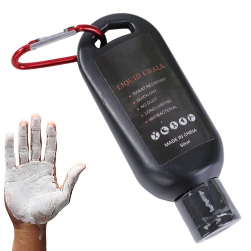Workout Chalk for Hands Sports Hand Powder | Sports Liquid Grip Chalk for Rock Climbing Badminton Weightlifting Gymnastics Fitness Tennis Golf - color: Black, size: 50ML
