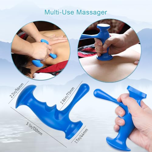 ZORZA 1Set Manual Thumb Shaped Massage Tools Featuring 3 and 4-Legged Massage Knobs for Trigger Point Pressure Massager and Deep Tissue Massage,Ideal for Stress Relief