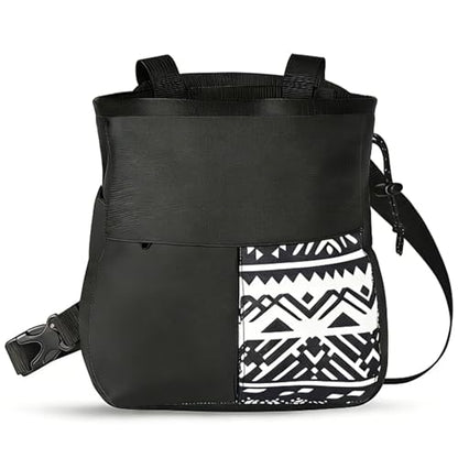 Climbing Chalk Bag, Large Capacity Rock Climbing Chalk Bag for Bouldering, Weightlifting, Gym, Disc Golf & Wall Climbing, Durable Bouldering Chalk Bucket - color: Black, size: Small