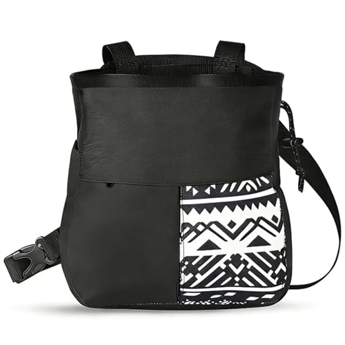 Climbing Chalk Bag, Large Capacity Rock Climbing Chalk Bag for Bouldering, Weightlifting, Gym, Disc Golf & Wall Climbing, Durable Bouldering Chalk Bucket - color: Black, size: Small