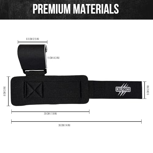Lifting Hooks for Weight Training – Heavy Duty Steel with Ergonomic Lifting Straps & Wrist Support – Enhanced Grip