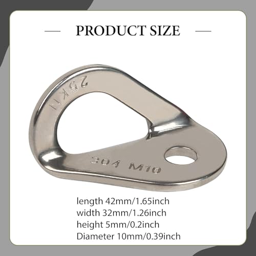 Climbing Anchor Rock Climbing Bolt Hanger Stainless Steel Lightweight Anchor Hanger Easy Installation Suitable for Gym Workout - size: M10