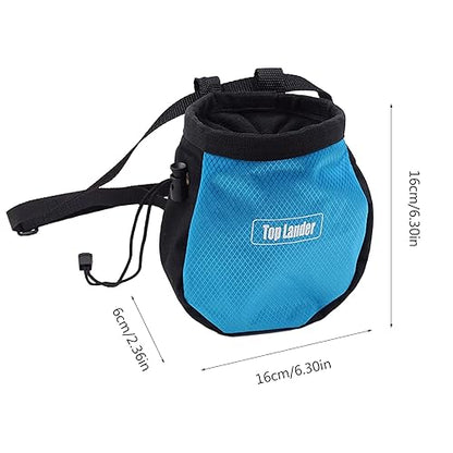 Rock Climbing Chalk Bag Drawstring Closure Adjustable Bouldering Bucket for Gym, Gymnastic Outdoor Rock Drawstring Adjustable
