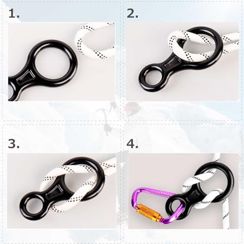 35kN Climbing Rescue Figure 8 Descender Rigging Plate Heavy Duty & Large & High Strength Rappel Device Equipment for Rappelling, Belaying, Tree Climbing, Aerial Silks Rigging - color: Red - 35 kN