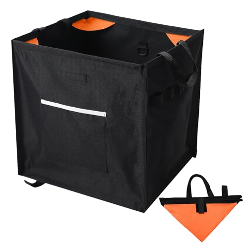 Arrowbash Throw Line Cube Bag - Easy Folding Arborist Throw Line Storage Portable Climbing Rope Organizer Box for Tree Work Outdoor Rope Accessories, Black (Orange) - color: Orange