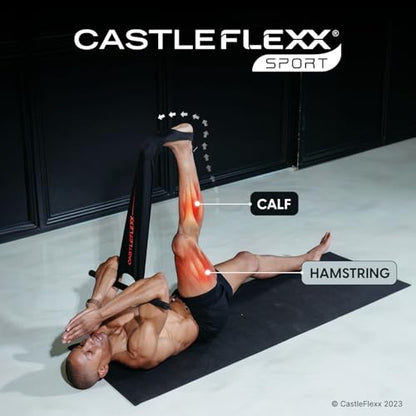CastleFlexx Mobility and Full Body Strengthening Device - color: Black/Red, size: Standard 5'0 - 5'8