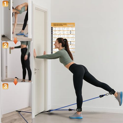 Readaeer Resistance Bands, Exercise Bands for Working Out with Handles | Resistance Bands with Handles, Door Anchor for Home Gym Full Body Strength Training, Muscle Tone, Yoga - size: 25-300LBS