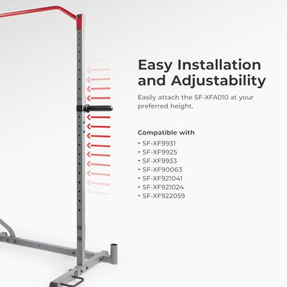 Sunny Health & Fitness Power Cage Squat Rack Attachments for Home Gym | Strength Training, Expanded Workout Variety, Durable Construction, Secure Fit, Quick Installation, Versatile Exercise Support - style: Plate Holder
