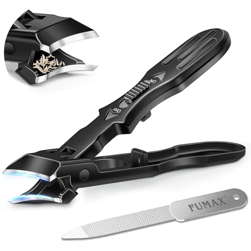 Toenail Clippers for Thick Toenails with Wide Opening, Large Heavy Duty Slant Nail Clippers for Seniors Thick Nails, Long Handle Sharp Ingrown Toe Nail Clippers Gifts for Men Women Adults, Black - color: Slanted Nail Clippers