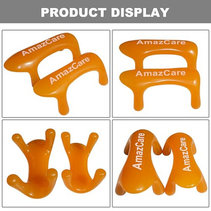 Trigger Point Massage Tool for Full Body Use. 2 Pack. | Handheld 4-Leg Pressure Point Massager for Muscle Knots Deep Tissue Myofascial Release Pain Relief Rehab. Durable Resin