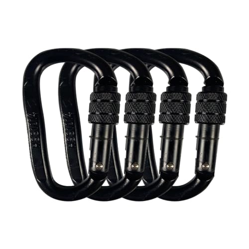 Hunter Safety Systems Recon Steel Carabiners - High-Strength, Easy-Locking, and Versatile Clips - style: 4-Pack