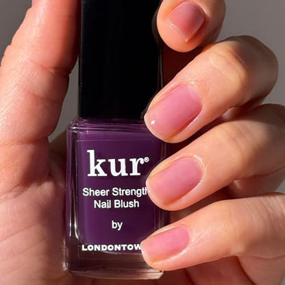 LONDONTOWN Sheer Strength Nail Blush - 2-in-1 Tinted Nail Hardener Strengthening Treatment With Jelly Finish - color: Concord