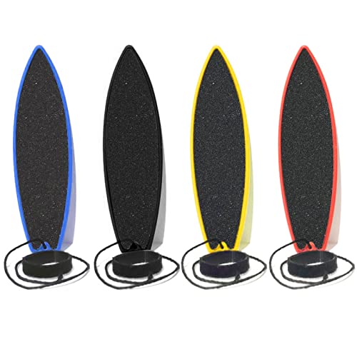 4 Pack Finger Surfboard for Car Ride - 1.4" x 4.5" Pro Air Fingerboard, Fun Keepsake Toy Gifts for Teens, Ideal Birthday & Travel Stocking St - color: Blue Black Yellow and Red