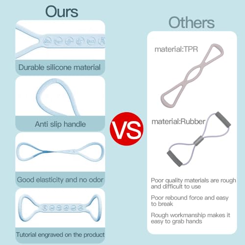 2026 Upgraded Figure 8 Resistance Band for Physical Therapy, Shoulder Back Arm Exercise Bands, 3 Resistance Levels for 15 25 35lb for Kids Adult Elderly - color: 15LB+25LB+35LB