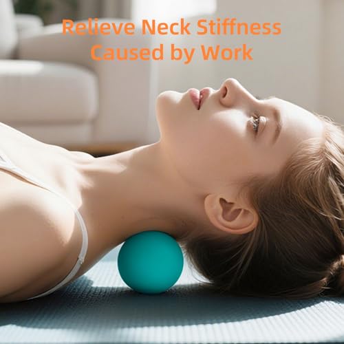 Massage Lacrosse Balls for Myofascial Release, Trigger Point Therapy | Foot Massage Ball to Relieve Plantar Fasciitis, Muscle Soreness - color: Green