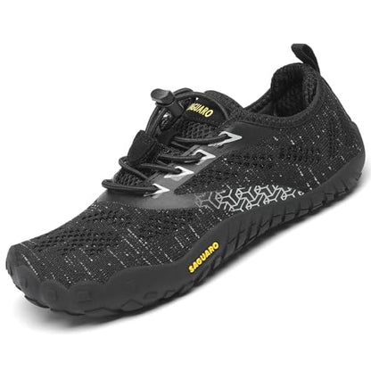 SAGUARO Kids' Barefoot Shoes Boys Girls Quick Dry Aqua Athletic Sneakers Lightweight Sport Footwear Toddler Water Shoes - color: All Black, size: 12 Little Kid