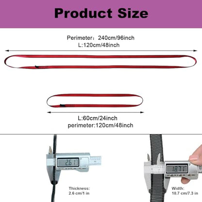 FOSER 18mm Nylon Climbing Sling Runner, 23KN Nylon Rope,Apply to Rock Climbing, Mountaineering, Hiking, Downhill, Emergency Equipment, etc - color: Orange(1pcs)