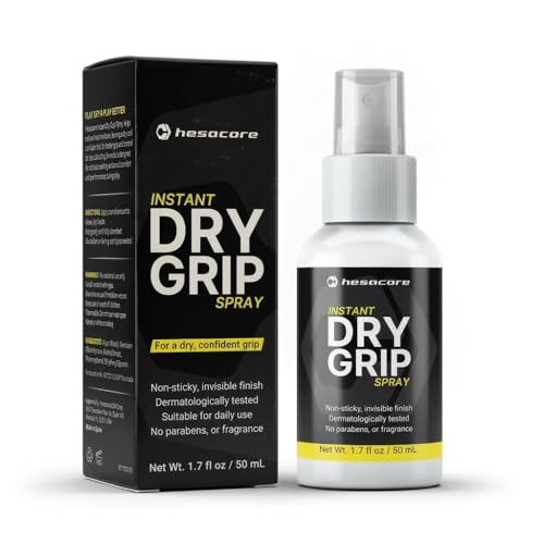 Hesacore Instant Dry Grip Spray | Fast-Drying, Non-Sticky Formula | Creates a Dry Hand Feel for Pickleball & Racquet Sports