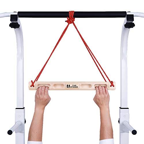TWO STONES Portable Fingerboard as Rock Climbing Training Boards with Edges and Pockets, Portable Climbing Hangboard as Rock Climbing Finger Strengthener Training Indoor and Outdoor (CJ-HB2026)