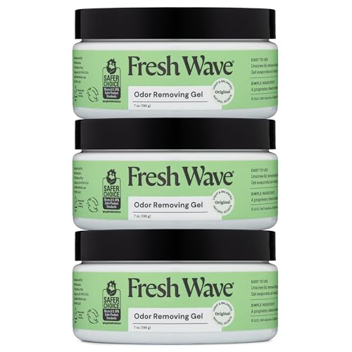 Fresh Wave Iriginal Odor Eliminator Gel 3-Pk 7 oz - Air Freshener for Home | Plant-based essential oils. Lasts 15-30 days per jar. No plug-in needed. Pet-safe, closet and bathroom deoderizer. - size: 7 Fl Oz (Pack of 3)