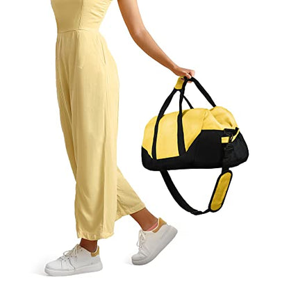 21" Large Duffle Bag with Adjustable Strap - color: Gold