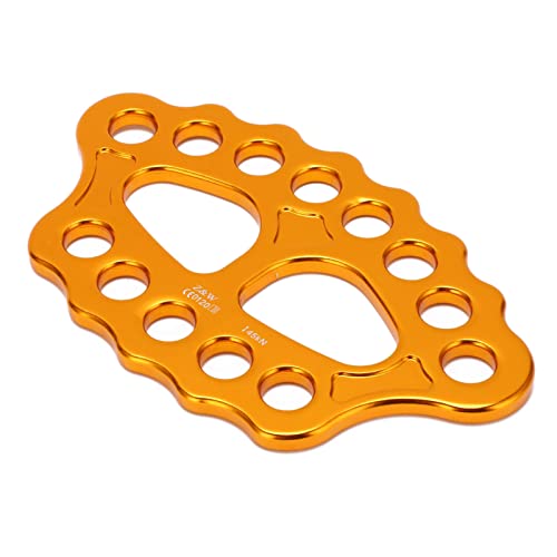 45kn Aluminum Alloy Takelytplatte 15 Holes Anchor Divider, Climbing on , Finger Power Equipment for Mountaineering, Climbing, Caves, Abseiling, Departure