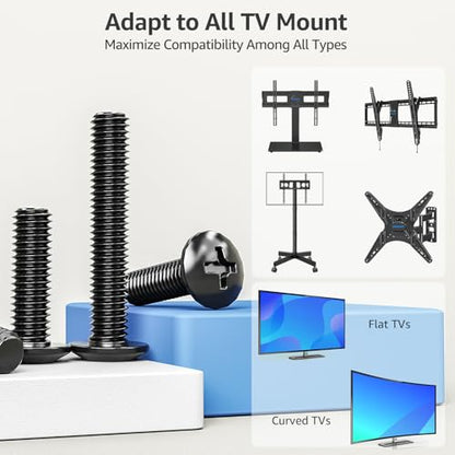 MOUNTUP Universal TV Mounting Hardware Kit Fits Most LED LCD OLED 4K TVs, Includes M4 M5 M6 M8 TV Screws, Spacers, Washers for TVs/Monitor Mounting up to 80 inches, MU0041 (Pack of 2) - size: 6mm (Pack of 2)