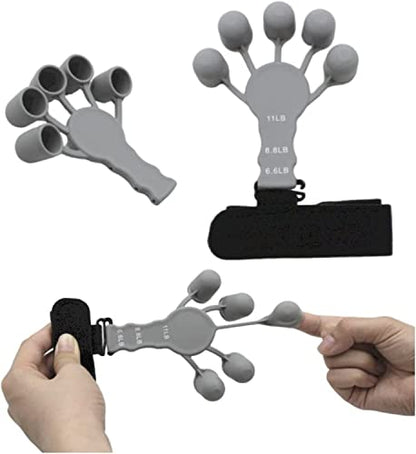 2 PCS Gripbuddy Strength Trainer - 2023 New Finger Resistance Band Set, 6 Resistant Level Finger Grip Strengthener Finger Extension Exerciser, Adjustable Finger Strength Trainer for Hand Workout