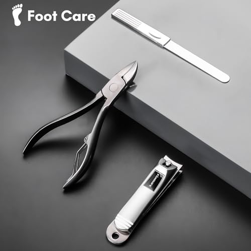 FAMILIFE Manicure Set, 11 in 1 Professional Manicure Kit Nail Clippers Set, Stainless Steel Pedicure Tools Toe Nail Kit, Men Grooming Tool with Portable Brown Leather Travel Case Gifts for Men Women - color: Brown
