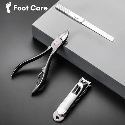 FAMILIFE Manicure Set, 11 in 1 Professional Manicure Kit Nail Clippers Set, Stainless Steel Pedicure Tools Toe Nail Kit, Men Grooming Tool with Portable Brown Leather Travel Case Gifts for Men Women - color: Brown
