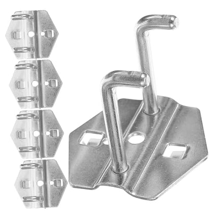 WOONEKY 5pcs Heavy Duty Metal Pegboard Hooks Tool Hanging Board Storage Rack Pegboard Organizer Accessories