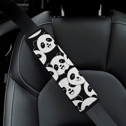 2PCS Universal Fit Car Seat Belt Pad for Kids, Most Cars, Funny Panda Animal Seat Belt Cushion, Shock Absorption - color: Pattern 229