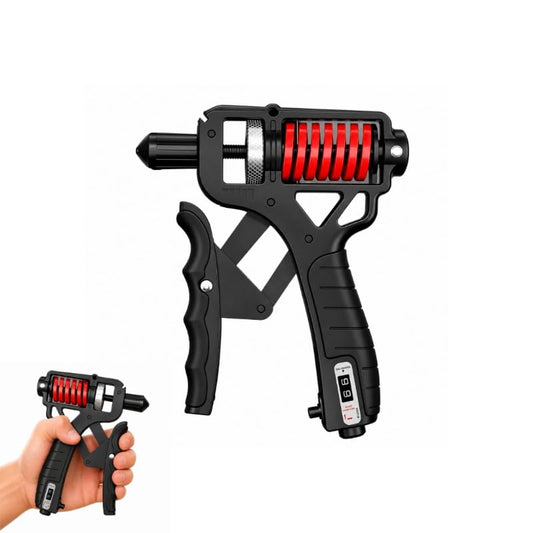 Hand Grip Strengthener Adjustable 5-165kg Grip Strength Trainer with Steel Spring Finger Exerciser for Men and Women - color: Black