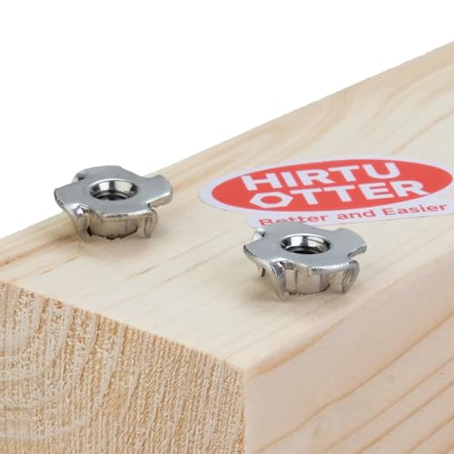 304 Stainless Steel T-Nuts 4-Pronged 5/16"-18 (50 PCS) | Strong Grip, Rustproof Corrosion Resistant, Smooth Threads, Easy Insertion for Wood/Furniture/Cabinetry/Climbing Holds - size: 5/16"-18
