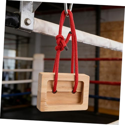 BESPORTBLE 2 Pieces Portable Wooden Climbing Fingerboard Hangboard for Finger Strength Training Indoor Outdoor Rock Climbing Training Board