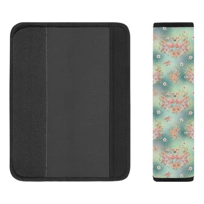 Soft Padded Car Seat Belt Pad for Elderly Support, Stroller Pushchair High Chair, 2 Pack Flamingo Animal Floral Shoulder Harness Cover Anti-Slip Pad - color: Pattern 689