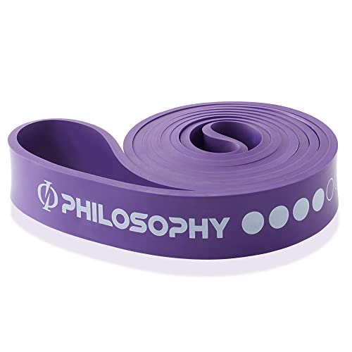 Philosophy Gym Pull Up Assist Band - Resistance Power Loop Exercise Band - style: 1-1/4" (100-120 lbs) - Purple