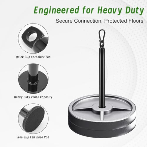 Universal Weight Loading Pin fits 1" Standard & 2" Olympic Plates with Carabiner for Cable Pulley,LAT Pulldown,Home Gym Strength Training