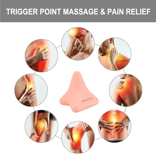 Manual Trigger Point Massage Tool Small Massager Ball 3″×2.6″ Pink | For Deep Tissue Myofascial Release Physical Therapy Plantar Fasciitis Pain Relief Muscle Knot Psoas Hip Flexor Iliacus - color: Pink