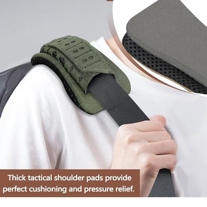 2 Pack Shoulder Strap Pad for Tactical Vest, Breathable Backpack Strap Pads Bag Strap Soft Mesh Cushion Pads for Plate Carrier, Chest Rig, Sling Bag, Duffle Bag - color: Green